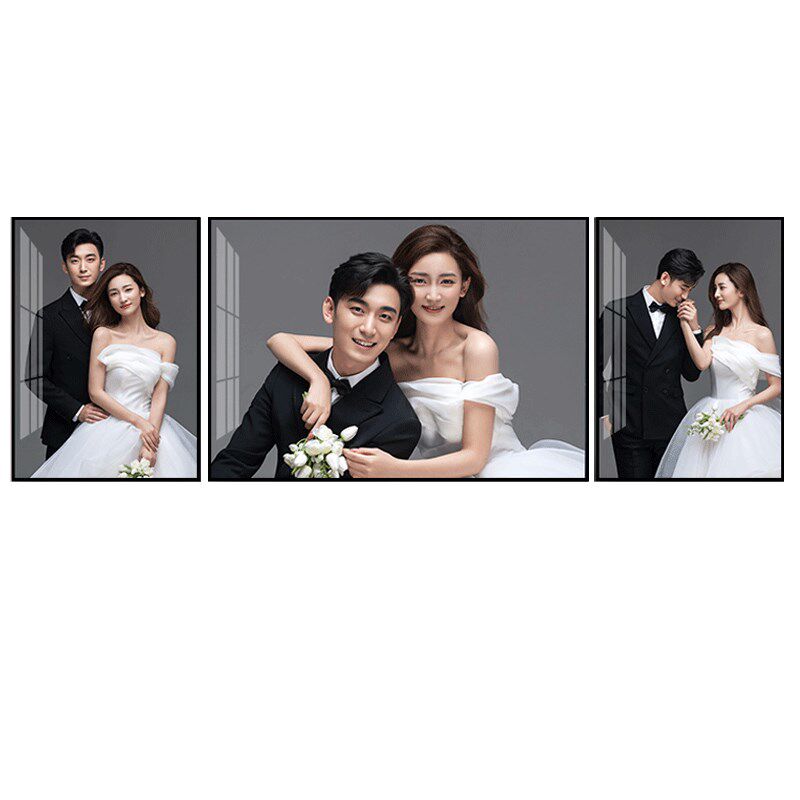 婚纱照放大挂墙定制客厅床头组合画框结婚照洗照片做成打印加相框