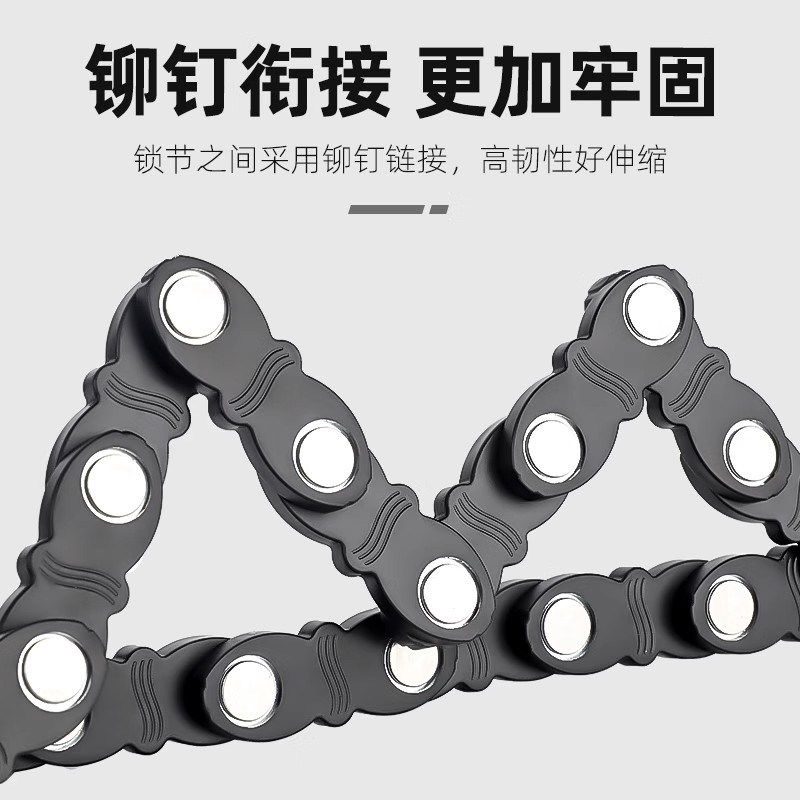 塔斯队长自行车锁防盗锁电动摩托车便携折叠锁抗液压剪山地车锁