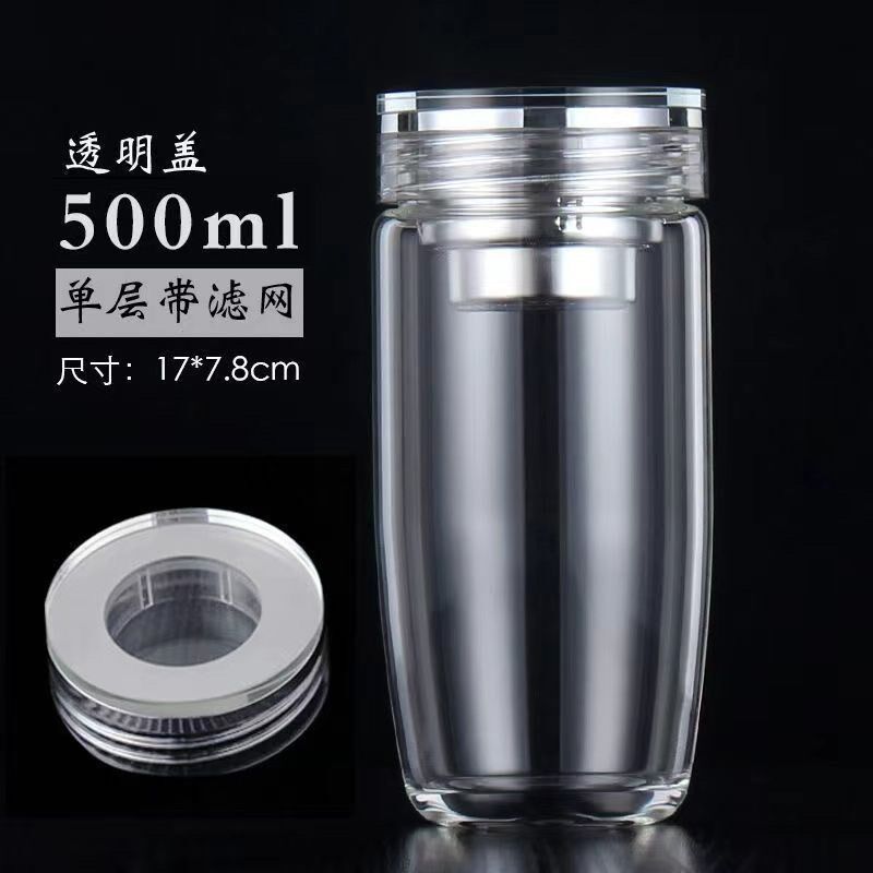水晶鹅蛋杯新款男女士高档单双层玻璃水杯加厚隔热车载泡茶玻璃杯