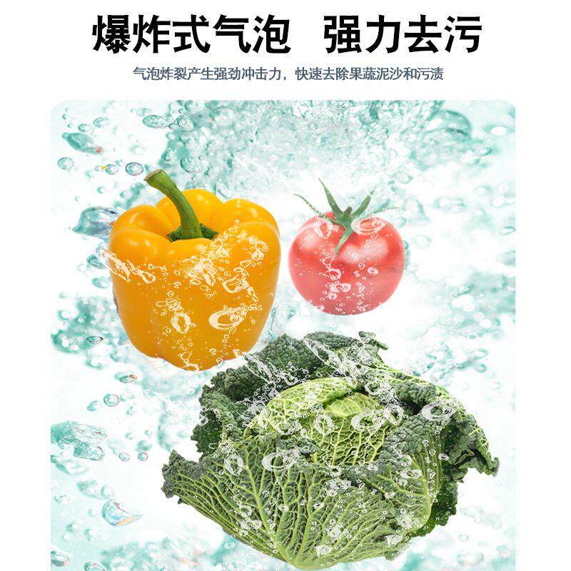 全自动多功能洗菜机商用饭店涡流气泡臭氧水果蔬菜解冻清洗小龙虾