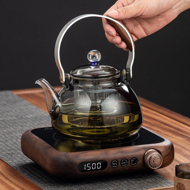 翊博新款超薄实木电陶炉煮茶炉小型煮茶器家用烧水泡茶电磁电热炉