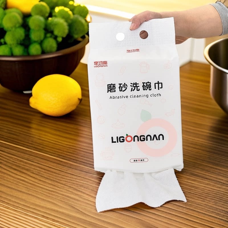 次抛磨砂洗碗巾刷锅布厨房用一次性抹布不沾锅内部清洁挂抽囤货装