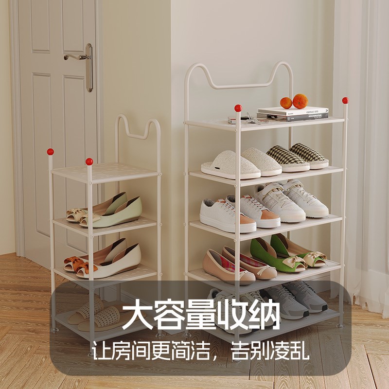 门口鞋架宿舍小型家用多层创意架子铁艺简易儿童小窄鞋架子入户门