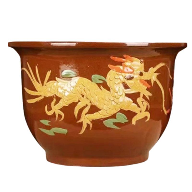 龙缸花盆特大号陶瓷花盆家用铁树发财树种树落地盆景盆特价清仓