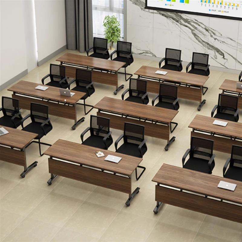 折叠培训桌椅组合办公会议桌长条桌学生双人课桌椅移动拼接培训台