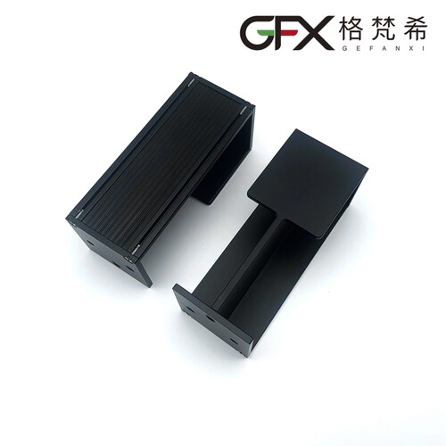 长条口袋木移门拉手嵌入式防撞铝合金加厚谷仓门隐形把手黑色扣手