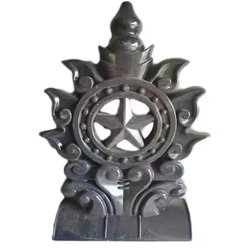 吉星楼吉星高照新款仿古树脂瓦配件吉祥如意双龙戏珠屋顶屋脊装饰