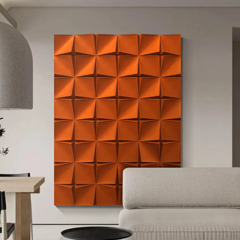 现代简约玄关装饰画走廊过道挂画3d立体浮雕画抽象客厅落地实物画