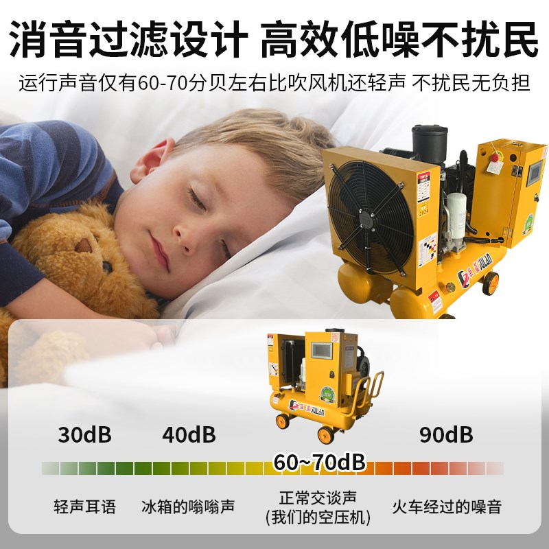 螺杆式空压机螺杆机工业级汽泵永磁变频一体式空气压缩机高压气泵