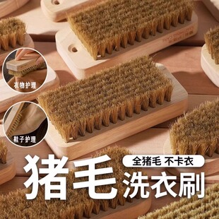 猪鬃毛洗衣服刷子鞋刷家用软毛不伤衣毛刷板刷洗鞋刷子洗衣刷专用