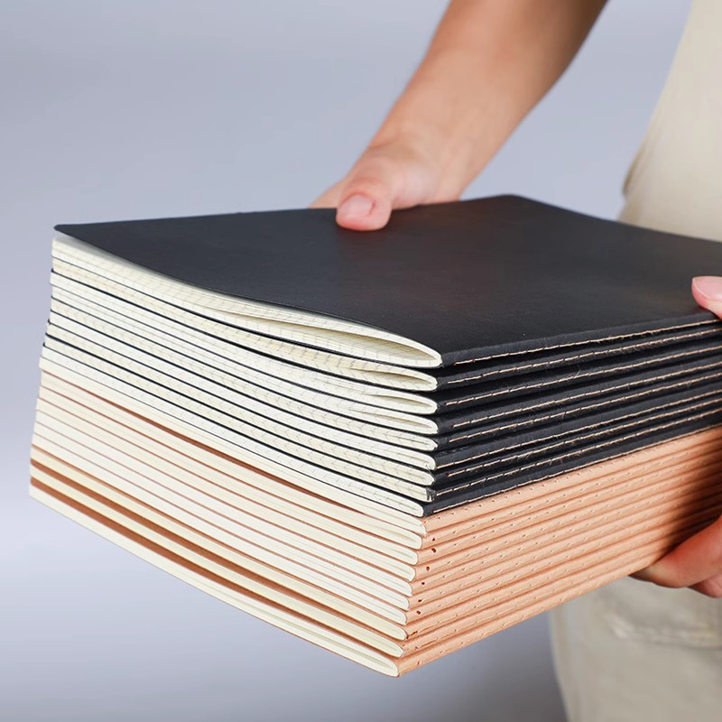 牛皮纸笔记本子加厚覆古简约ins大学生精致课堂笔记本软面抄B5横线本方格本A5空白本16k开记录车线横格网格本