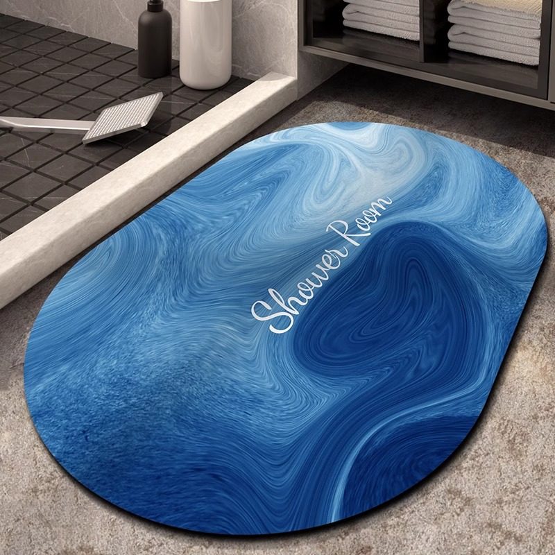 网红克莱因蓝色硅藻泥浴室门口地垫地毯卫生间吸水家用厕所门脚垫,居家布艺,家用脚垫,淘宝优惠券,粉丝福利购,淘宝优惠卷