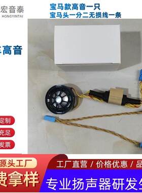 汽车喇叭宝马高音喇叭+宝马头无损扬声器线X1X3X5加装25芯高音