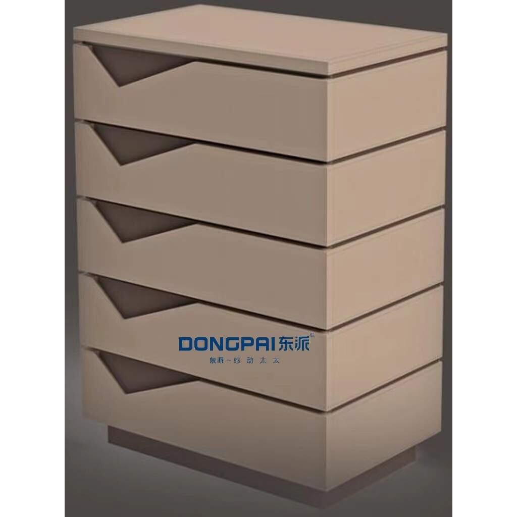 六斗柜书柜梳妆台饰品盒分格抽屉化妆镜全皮中岛五斗柜组合斗柜