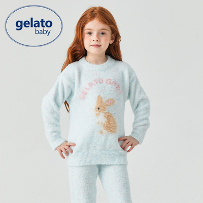 gelatobaby半边绒儿童睡衣套装