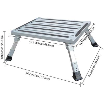 可伸缩房车凳子可调节铝凳折叠凳子TUOGAO rv step stools