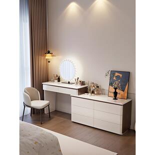 实木烤漆梳妆台2025新款现代卧室简约化妆桌斗柜一体小户型梳妆柜