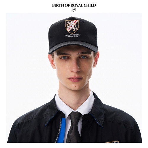 BIRTH OF ROYAL CHILD.BORC 金线刺绣盾徽弯檐帽棒球帽俱乐部勋章