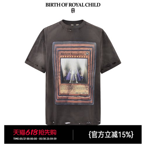 BIRTH OF ROYAL CHILD.BORC 【李斯丹妮同款】游戏王印花TEE短袖