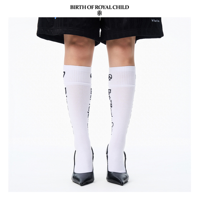 BIRTH OF ROYAL CHILD.BORC Pinnacle足球袜双层标语长袜小腿袜