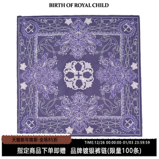 印花丝带装 ROYAL 真丝藤蔓头巾男女同款 饰 CHILD.BORC BIRTH