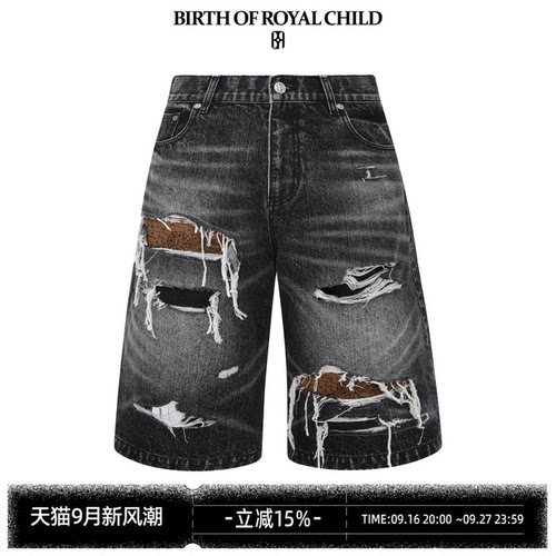 BIRTH OF ROYAL CHILD.BORC 【高卿尘同款】藏宝图破坏牛仔短裤