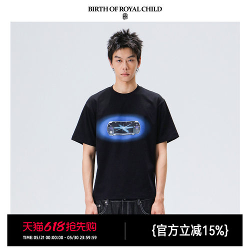 BIRTH OF ROYAL CHILD.BORC PSP印花T恤千禧年经典掌机高支纯棉