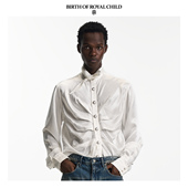 宫廷胸褶衬衫 ROYAL 刘宇宁同款 真丝上衣 CHILD.BORC BIRTH