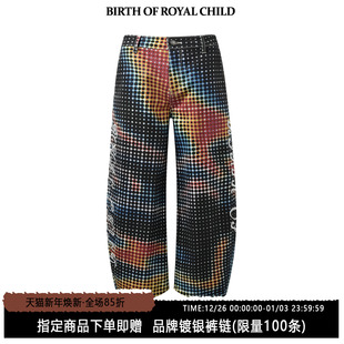 热感波点弯刀裤 ROYAL 黄子弘凡同款 刷蜡 CHILD.BORC BIRTH