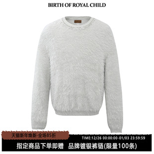 姚琛同款 BIRTH CHILD.BORC ROYAL 镶钻重工亲肤质地毛衣