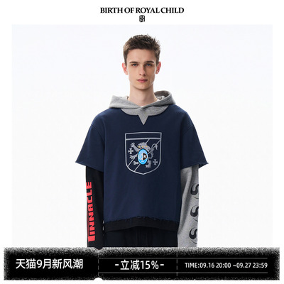 BIRTH OF ROYAL CHILD.BORC Remake拼接卫衣复古vintage解构帽衫