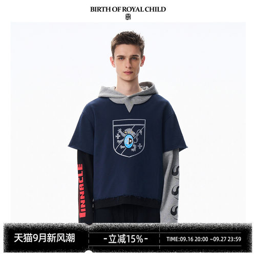 BIRTH OF ROYAL CHILD.BORC Remake拼接卫衣复古vintage解构帽衫
