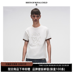 拼接珍珠短袖 ROYAL 马嘉祺同款 男拼色T恤 CHILD.BORC BIRTH