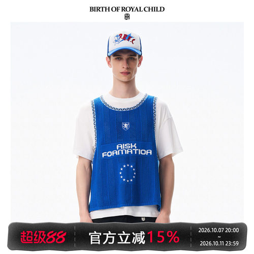 BIRTH OF ROYAL CHILD.BORC 针织图案Pinnacle织带编织马甲背心