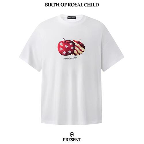 BIRTH OF ROYAL CHILD.BORC 苹果油画TEE复古印花进口supima棉