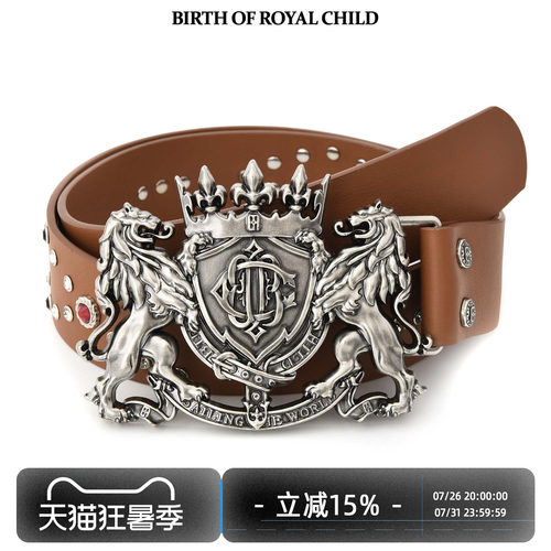 BIRTH OF ROYAL CHILD.BORC 【华晨宇同款】双狮宝石勋章腰带男
