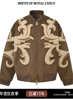 BIRTH OF ROYAL CHILD.BORC 浮雕飞行服夹克男复古巴洛克风外套