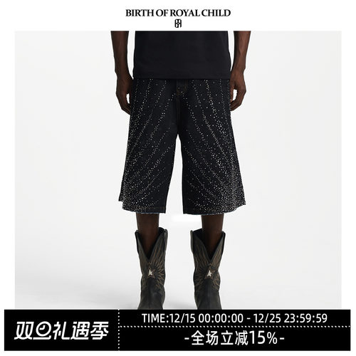 BIRTH OF ROYAL CHILD.BORC 【汪苏泷同款】流星满钻七分裤休闲裤