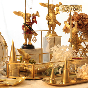 珠宝陈列拍摄道具创意礼物兔子耳环项链首饰展示架女化妆品收纳盒