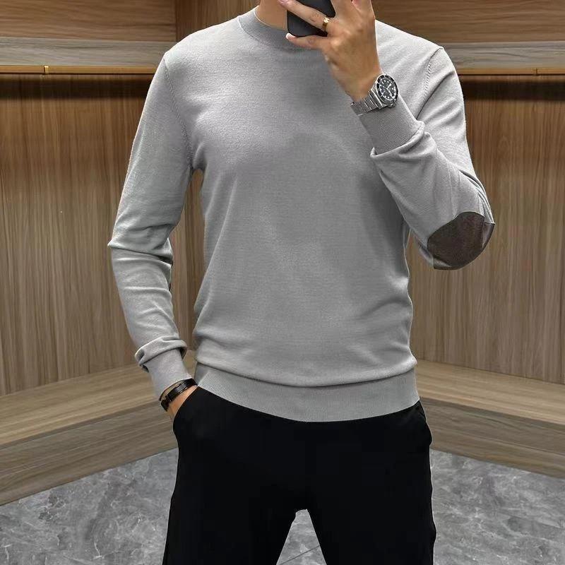 芙曼精选20F2j5秋冬新品纯色针织男士毛衣长袖圆领打底衫卫衣中