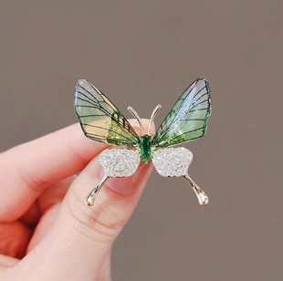 胸片跨境胸花女防走光蝴蝶胸针感小众设计新款 轻奢感胸针时尚 胸花