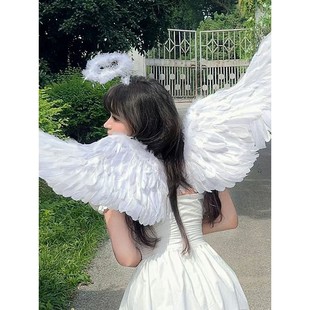 结婚送戒指礼服翅膀道具羽毛成人翅膀舞台天使儿童万圣节道具翅膀