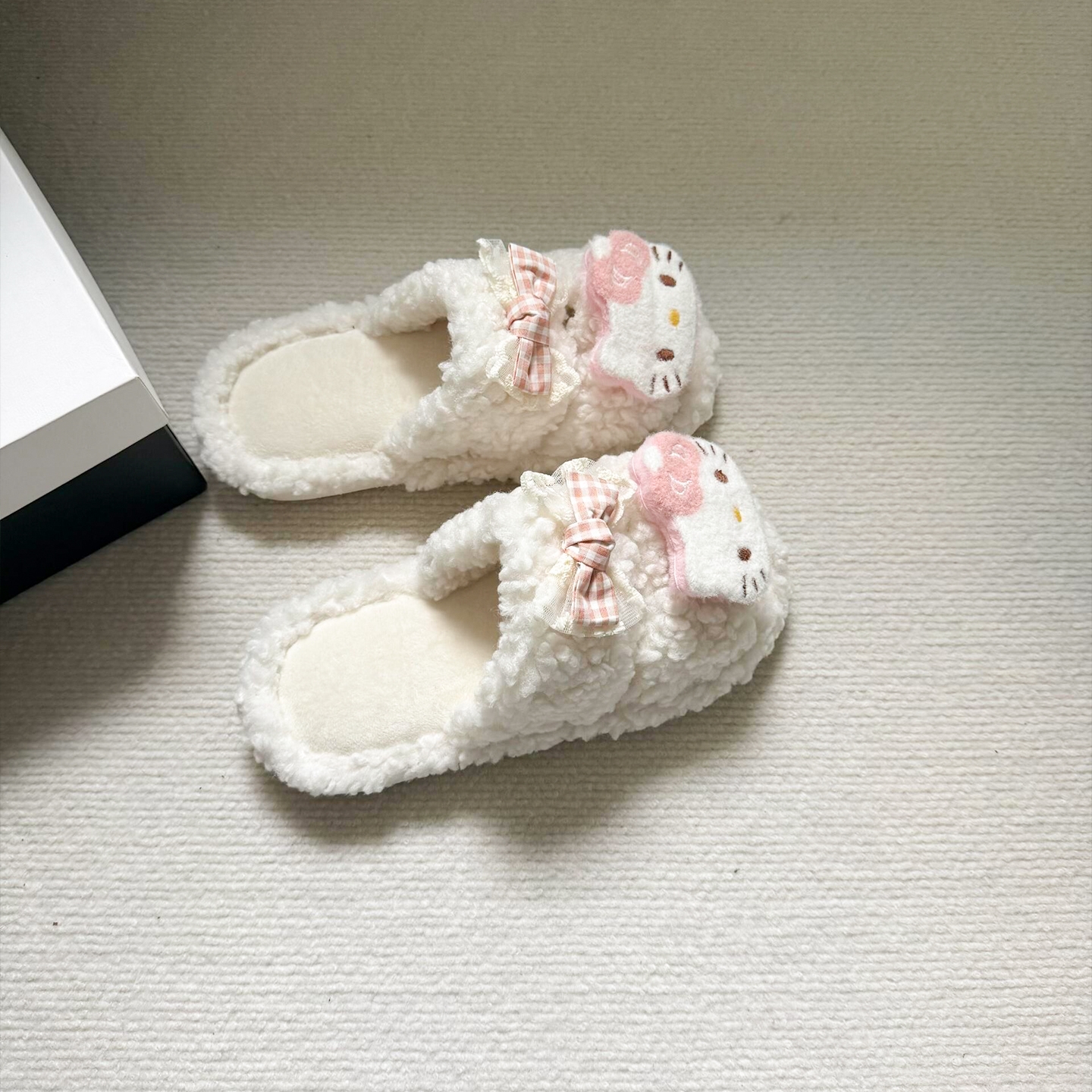 【绝美毛毛拖鞋】kitty毛毛鞋女秋冬可外穿家居鞋高级感保暖百搭
