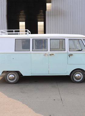 山庄民宿网红打卡摆件复古T1模型制作厂家 小清新款天蓝色车模型