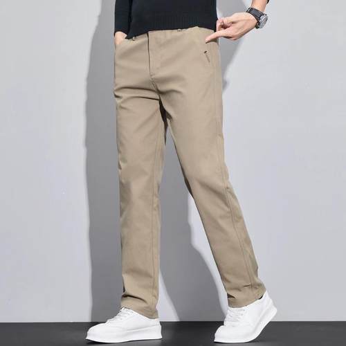 舒棉优选秋季新款男士休闲裤轻商务修身直筒j高端时尚潮流裤子