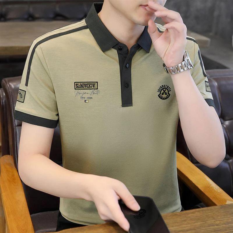 Kairos男装精选3夏季时尚新款潮流韩版男士短袖半袖翻领男装上衣