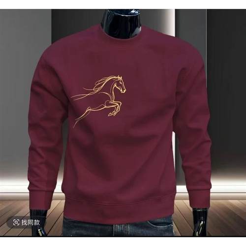 新华明百货美式重磅圆领卫衣男款秋冬潮牌痞帅百搭m男休闲长袖打