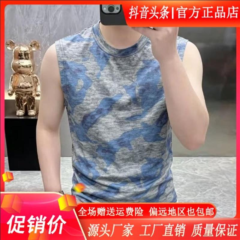 舵主衣仓LMVQ2026夏季新款男士休闲时尚潮流复古印花圆领无袖背心