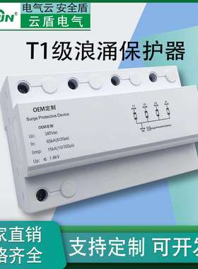 厂家直供T1一级浪涌保护器15KA25KA三相浪涌开关电涌防雷器10/350