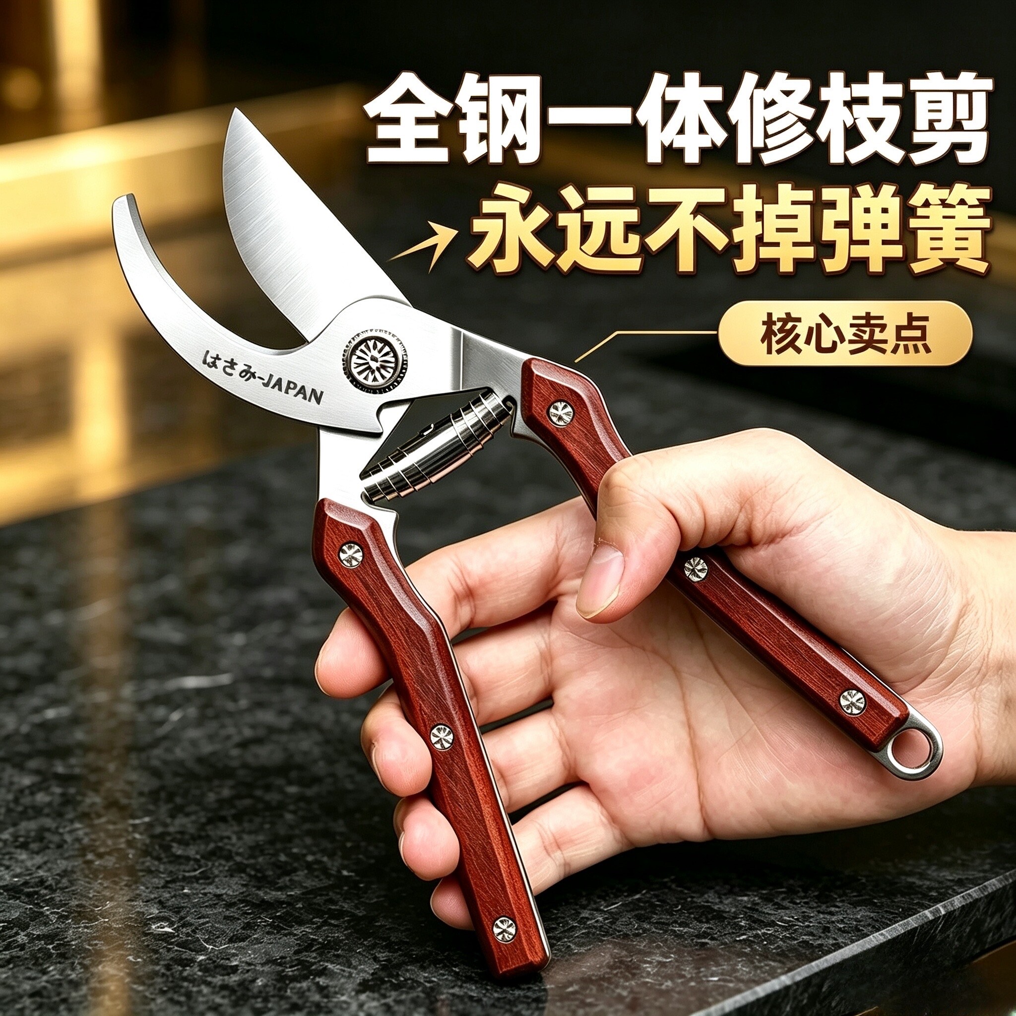 进口全钢一体强力多功能修枝剪园艺果树修剪树枝修花实用剪刀